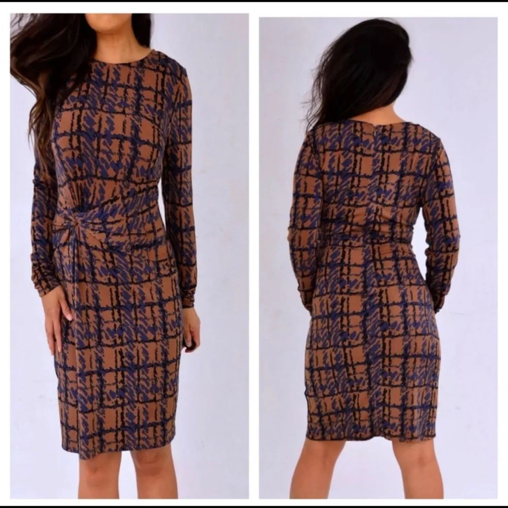 Brown Blue Michael Kors Dress - Picture 7 of 8